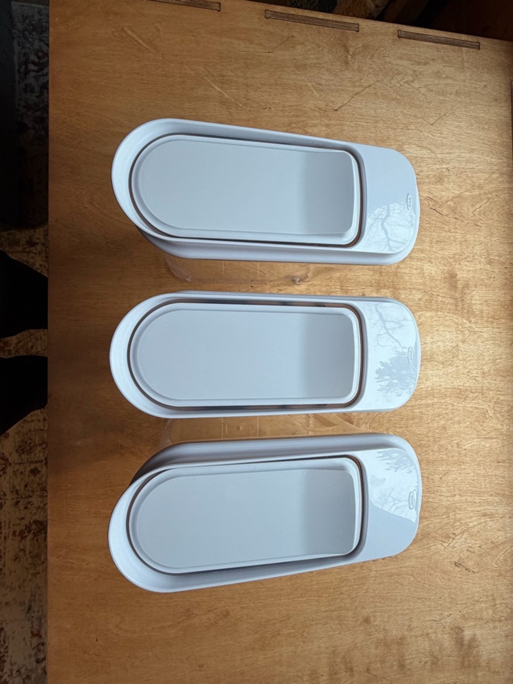 OXO White 3-Piece Cereal Dispenser Set - Picture 2 of 4